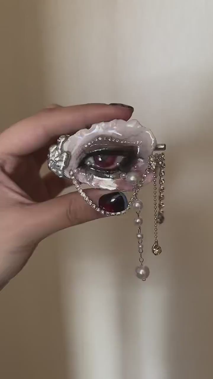 Lilith Veil — Red Pupil Smoky Oyster Eye — product video